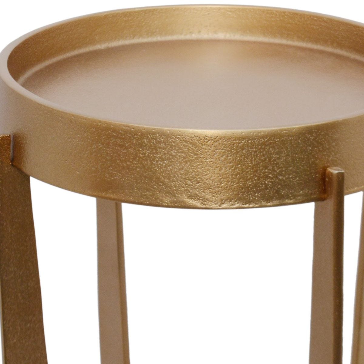 Brass Tray Accent Table