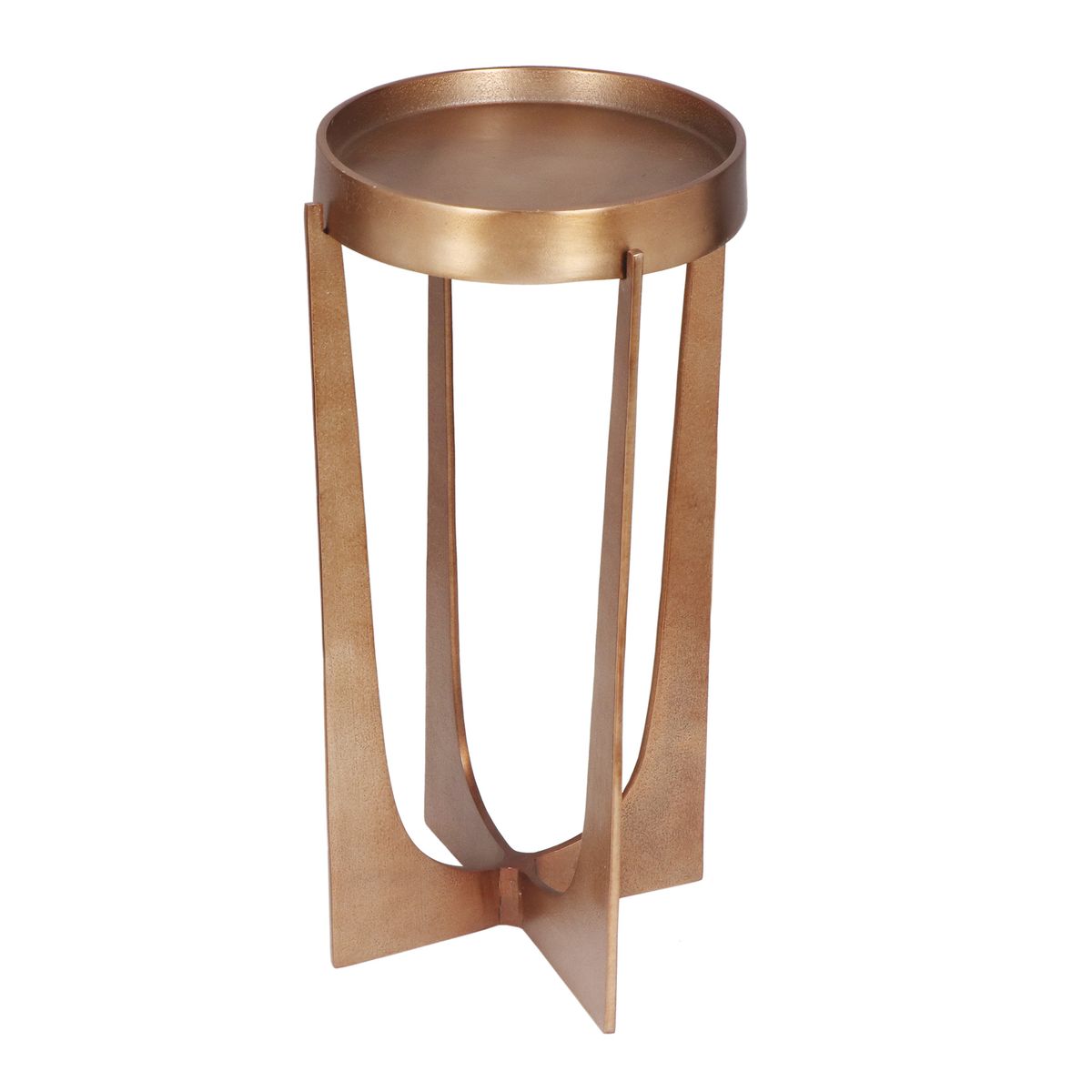 Brass Tray Accent Table