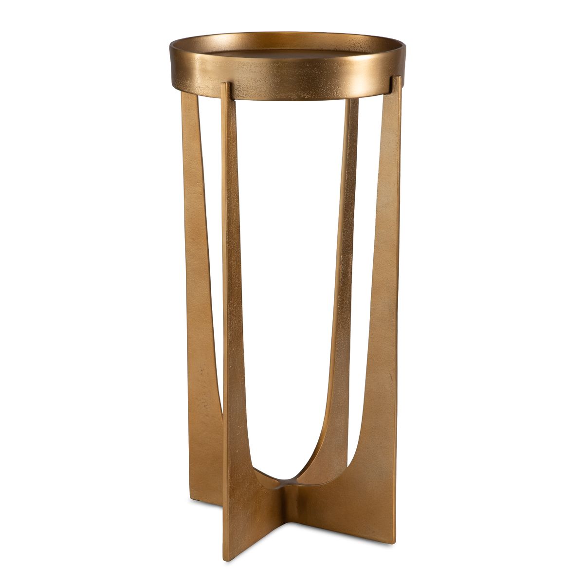 Brass Tray Accent Table