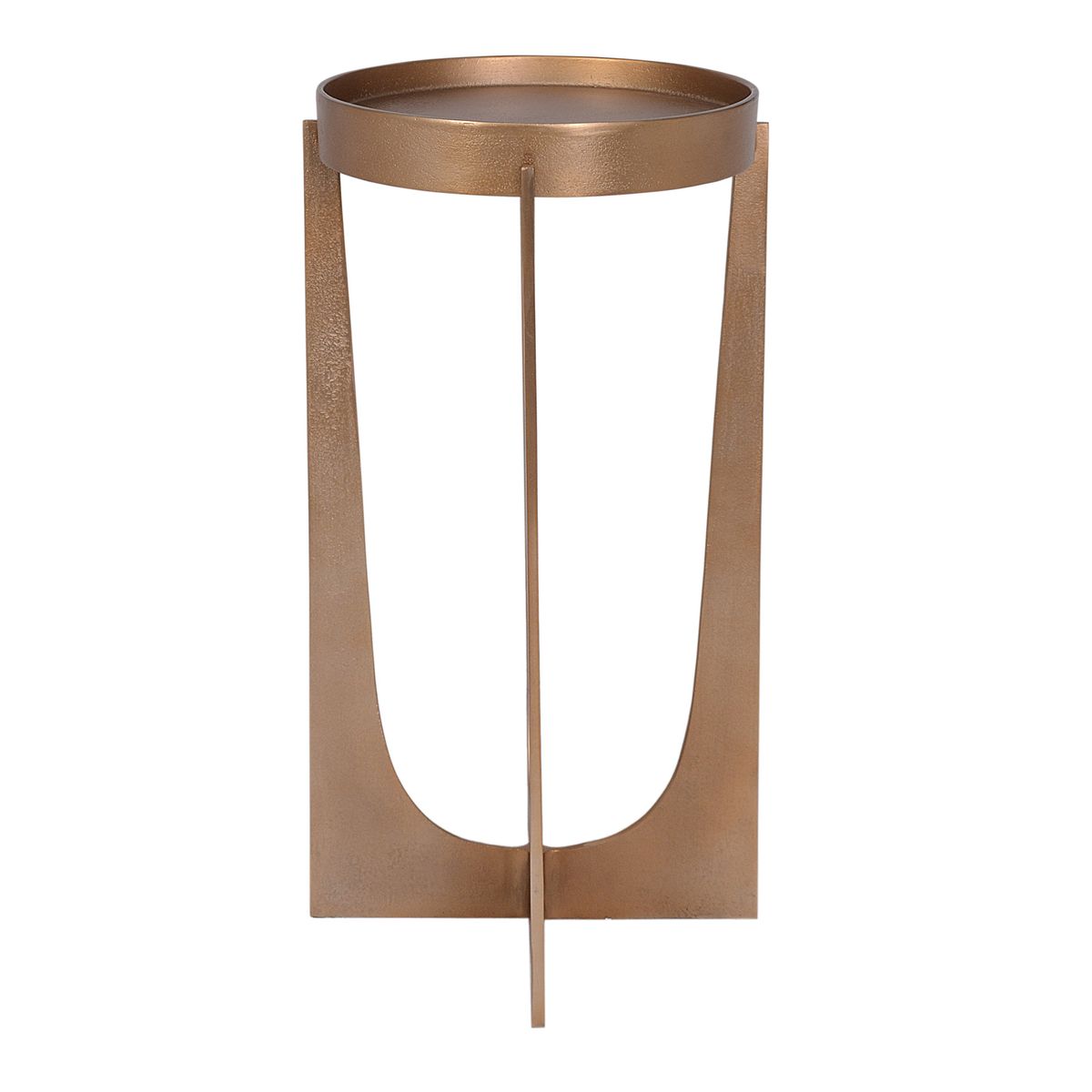 Brass Tray Accent Table