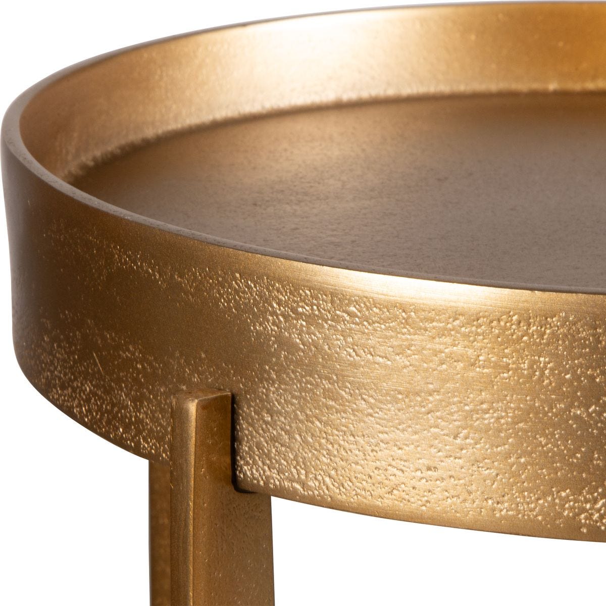 Brass Tray Accent Table