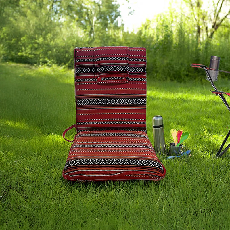 Medium Foldable Ground Chair with Adjustable Backrest – Ideal for Camping, Prayer & Daily Use .