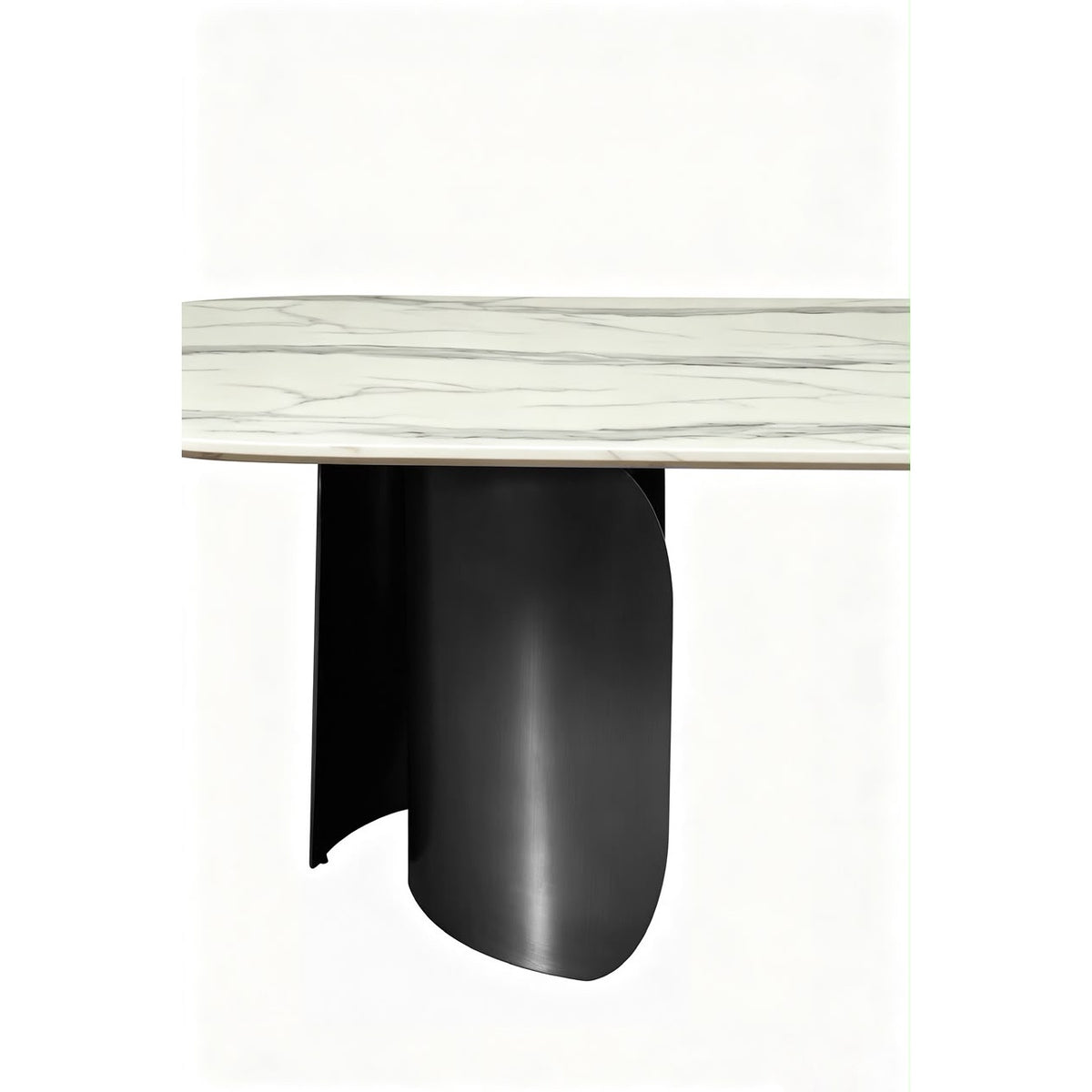 Twirl White Black Dining Table-300 Cm