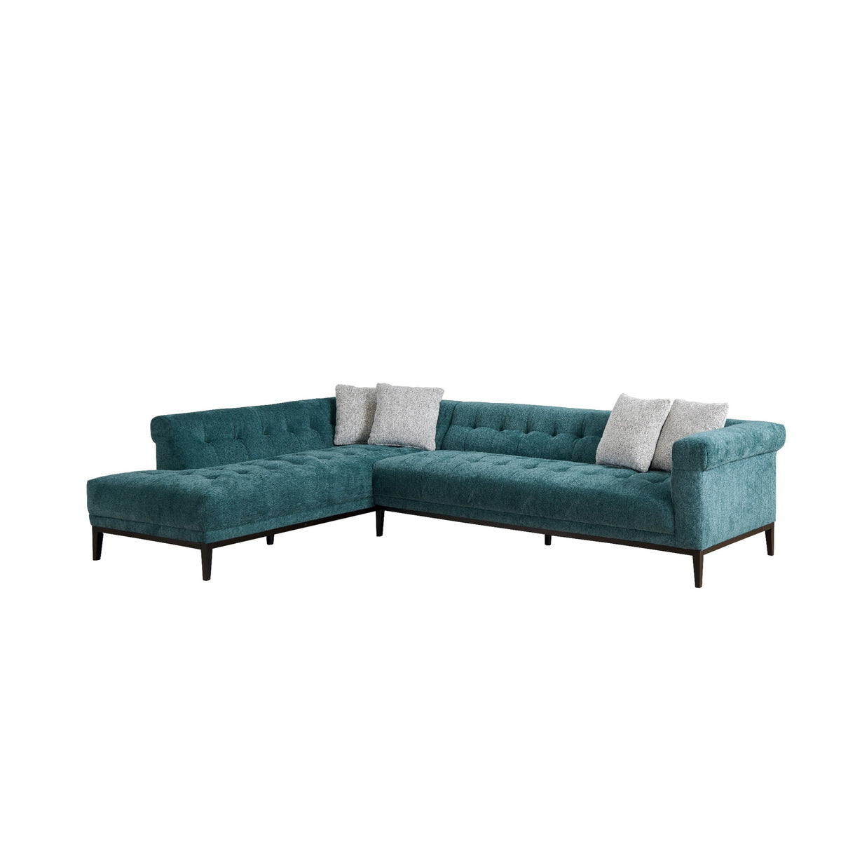 Agate Deep Teal Left Chaise Sectional