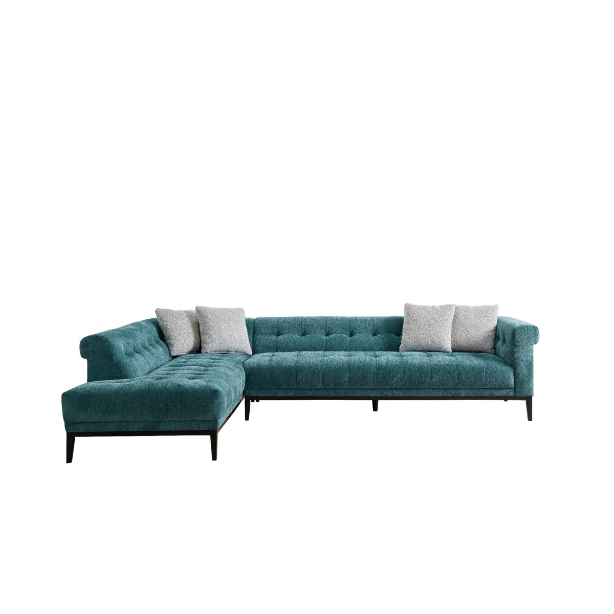 Agate Deep Teal Left Chaise Sectional