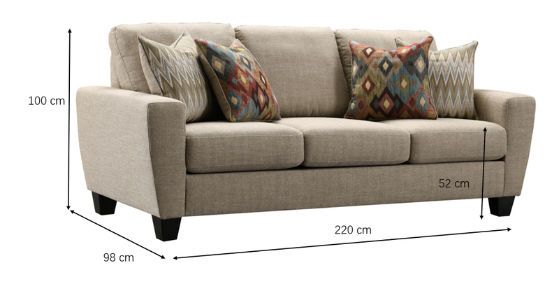 Hazelnut Unique Sofa (221cm)