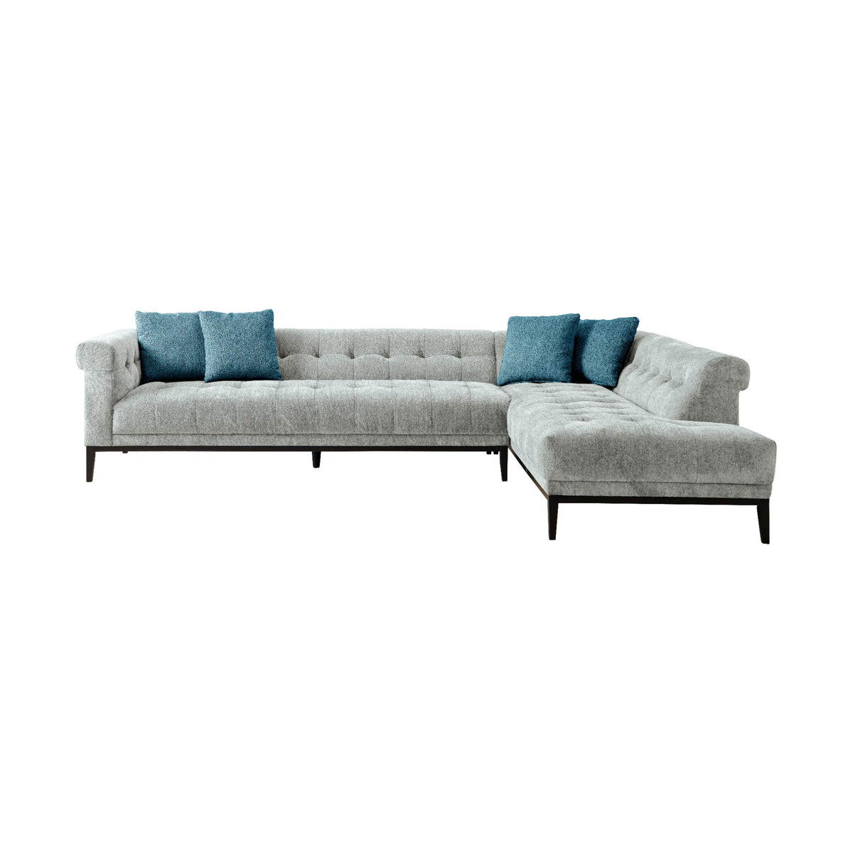 Agate Sliver Grey Right Chaise Sectional