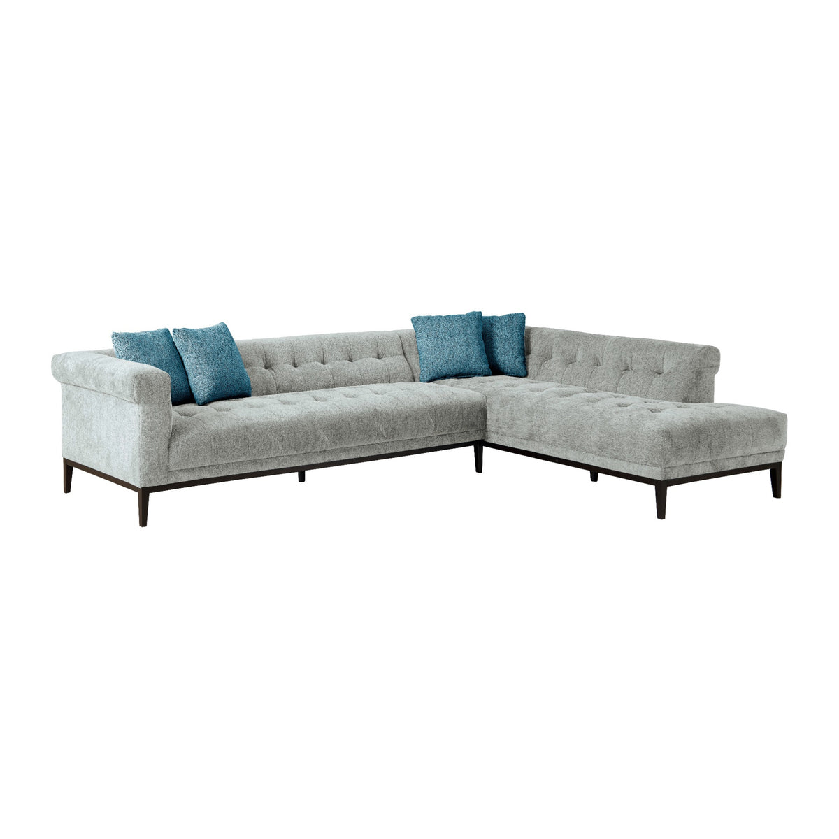 Agate Sliver Grey Right Chaise Sectional