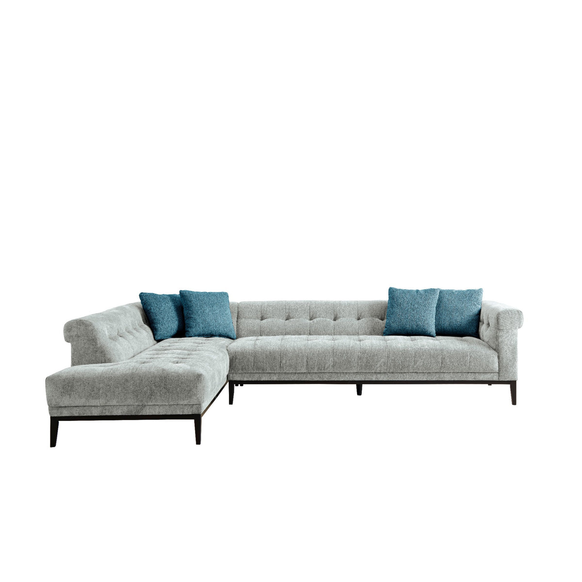 Agate Sliver Grey Left Chaise Sectional