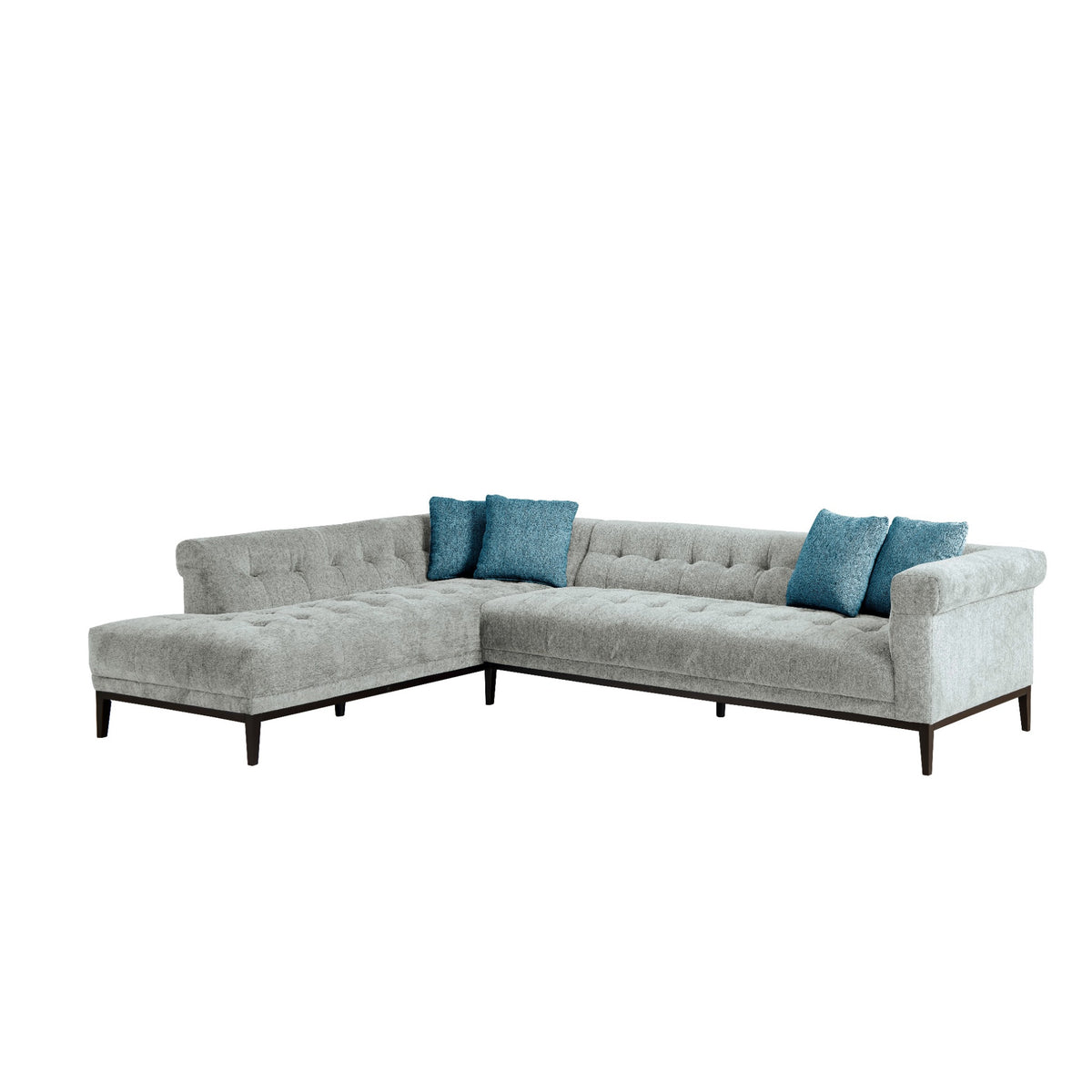 Agate Sliver Grey Left Chaise Sectional