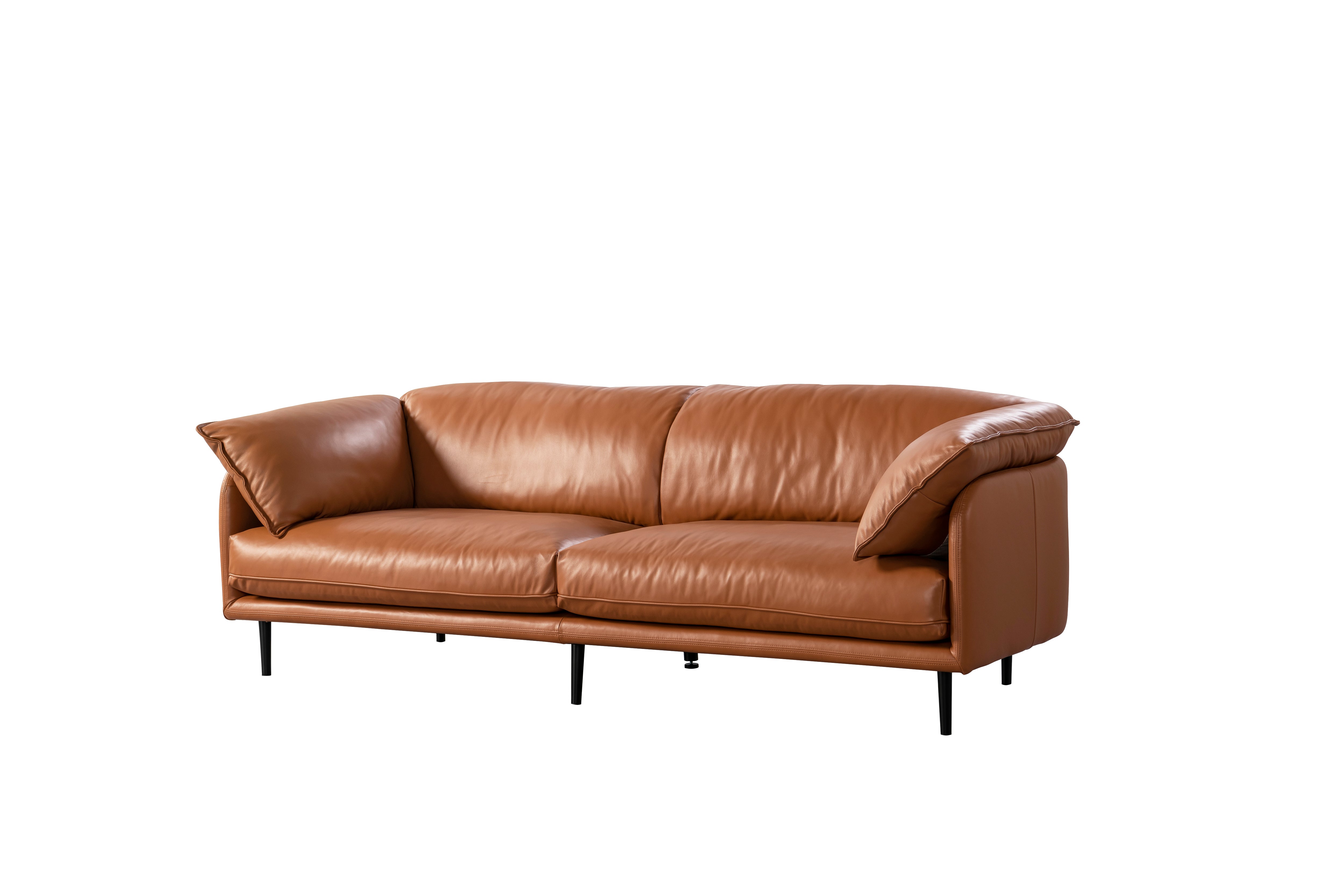 Ahad Camel Leather Sofa