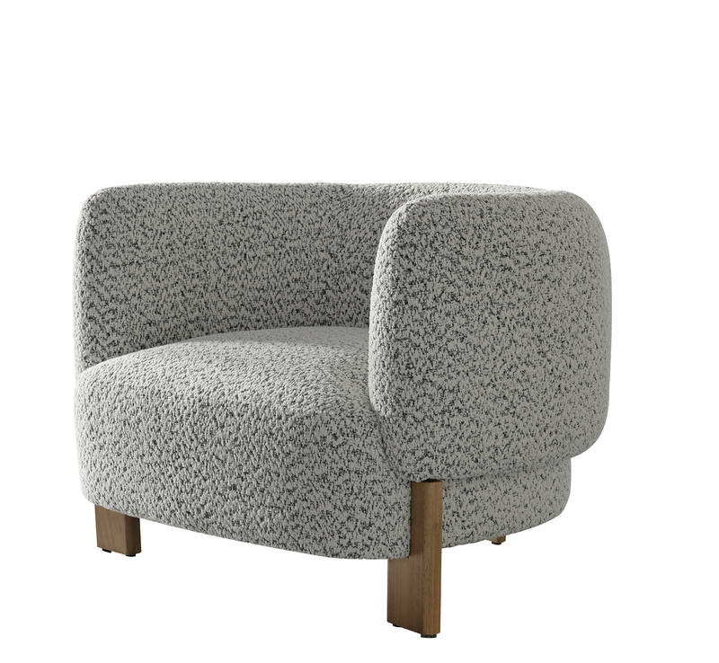 Jamie Grey Boucle Chair