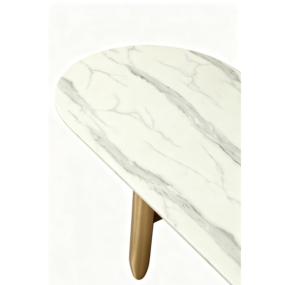 Twirl White Gold Dining Table -300 Cm