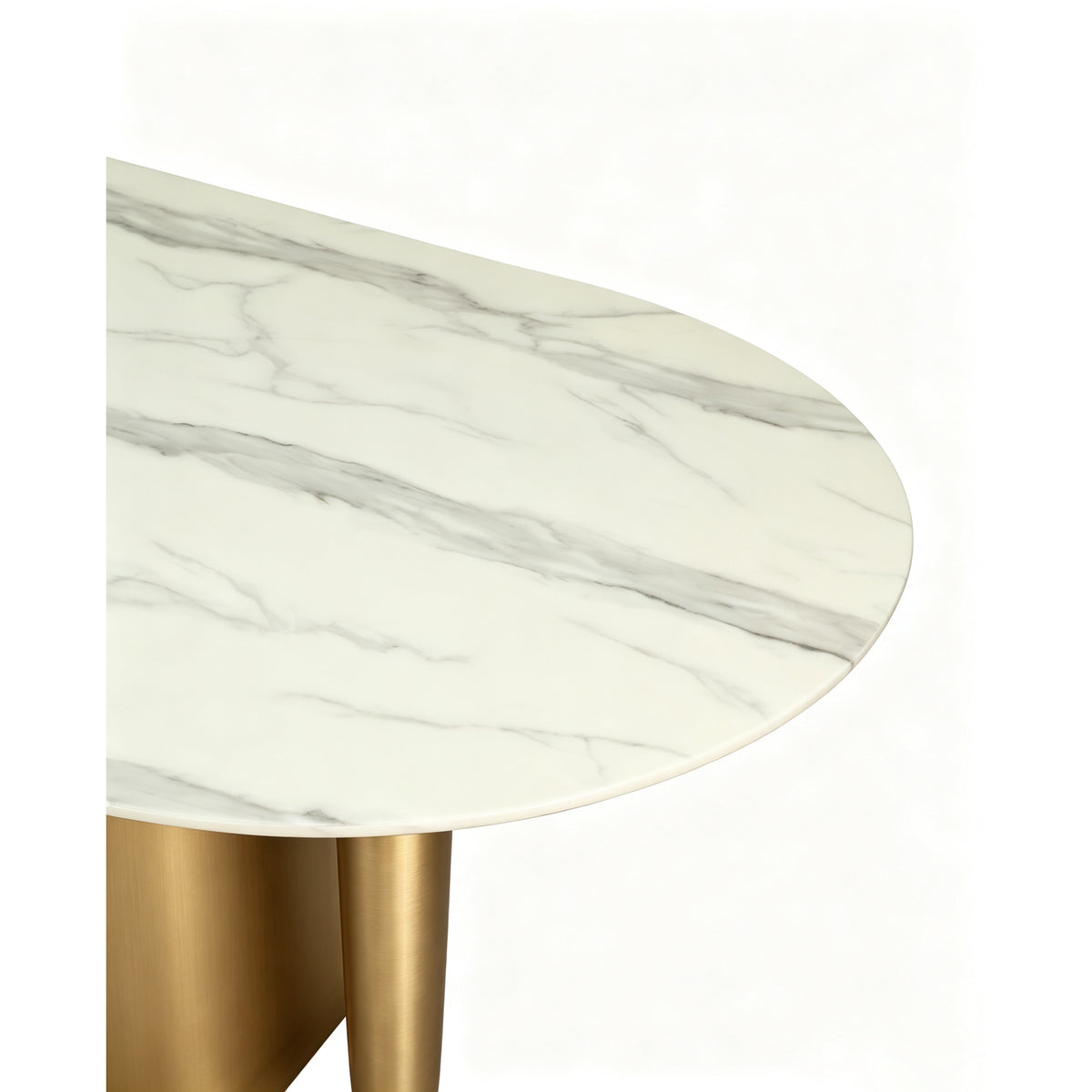 Twirl White Gold Dining Table- 240 Cm