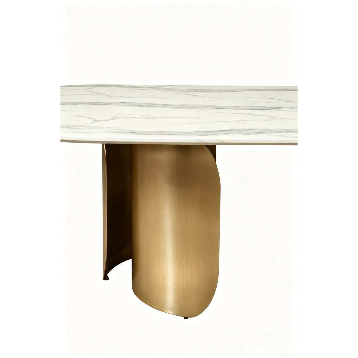 Twirl White Gold Dining Table -300 Cm