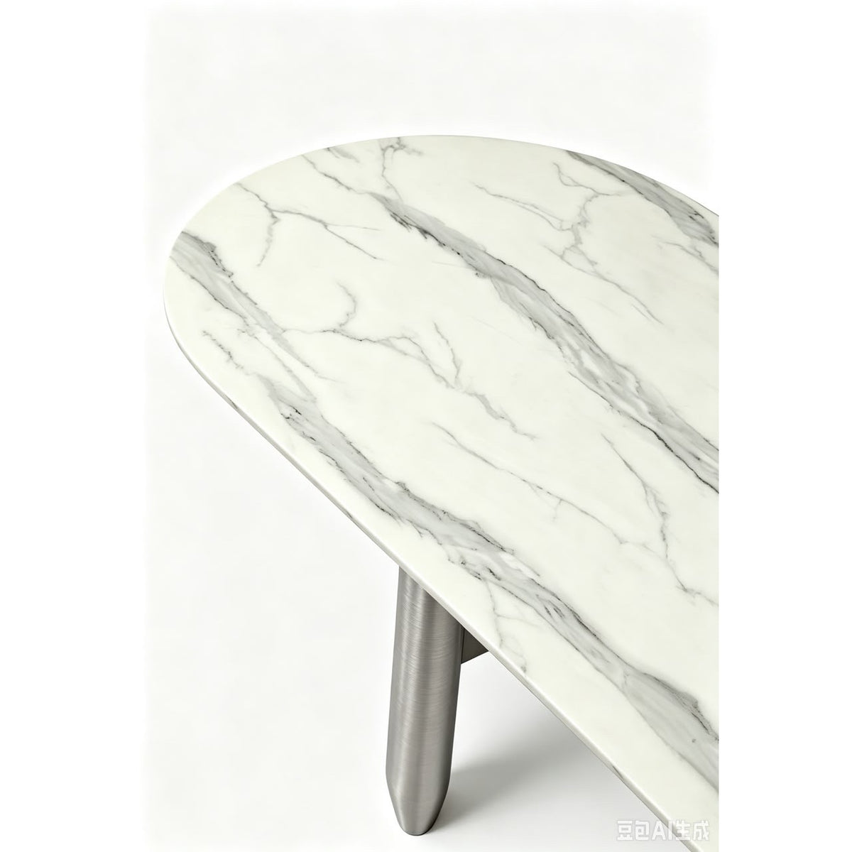 Twirl White Silver Dining Table-200 Cm