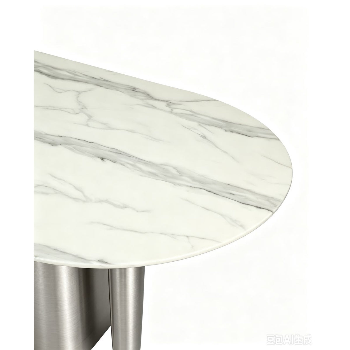 Twirl White Silver Dining Table-240 Cm
