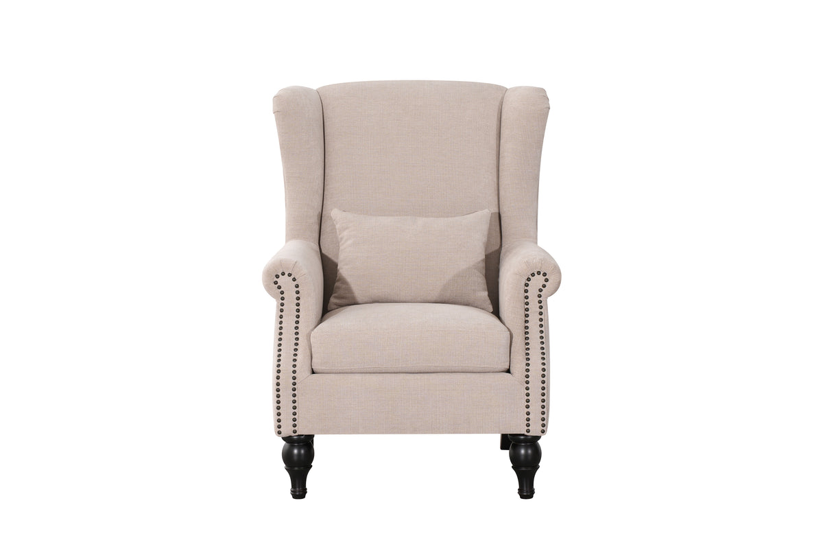 Saddle Beige Accent Chair