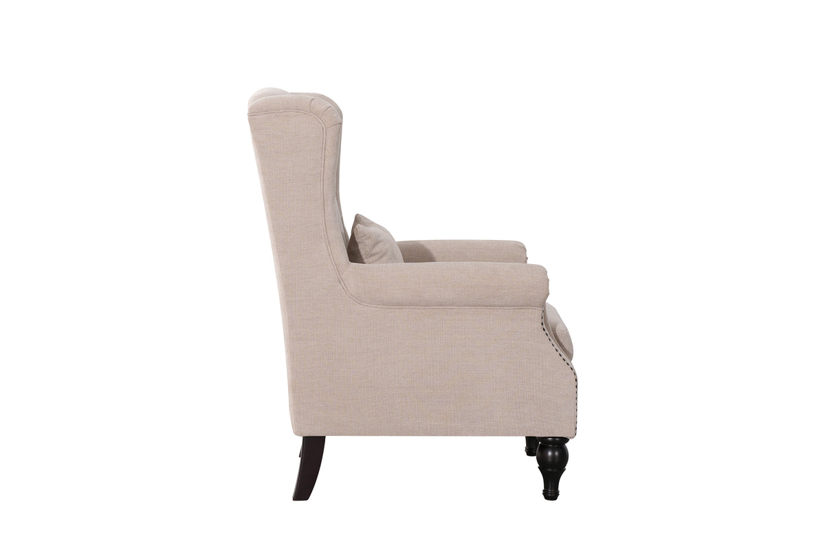 Saddle Beige Accent Chair