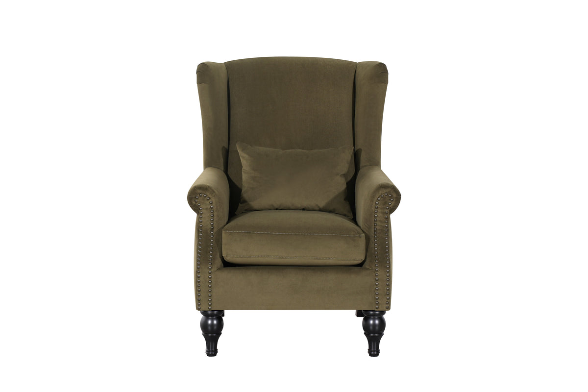 Saddle Green Accent Chair