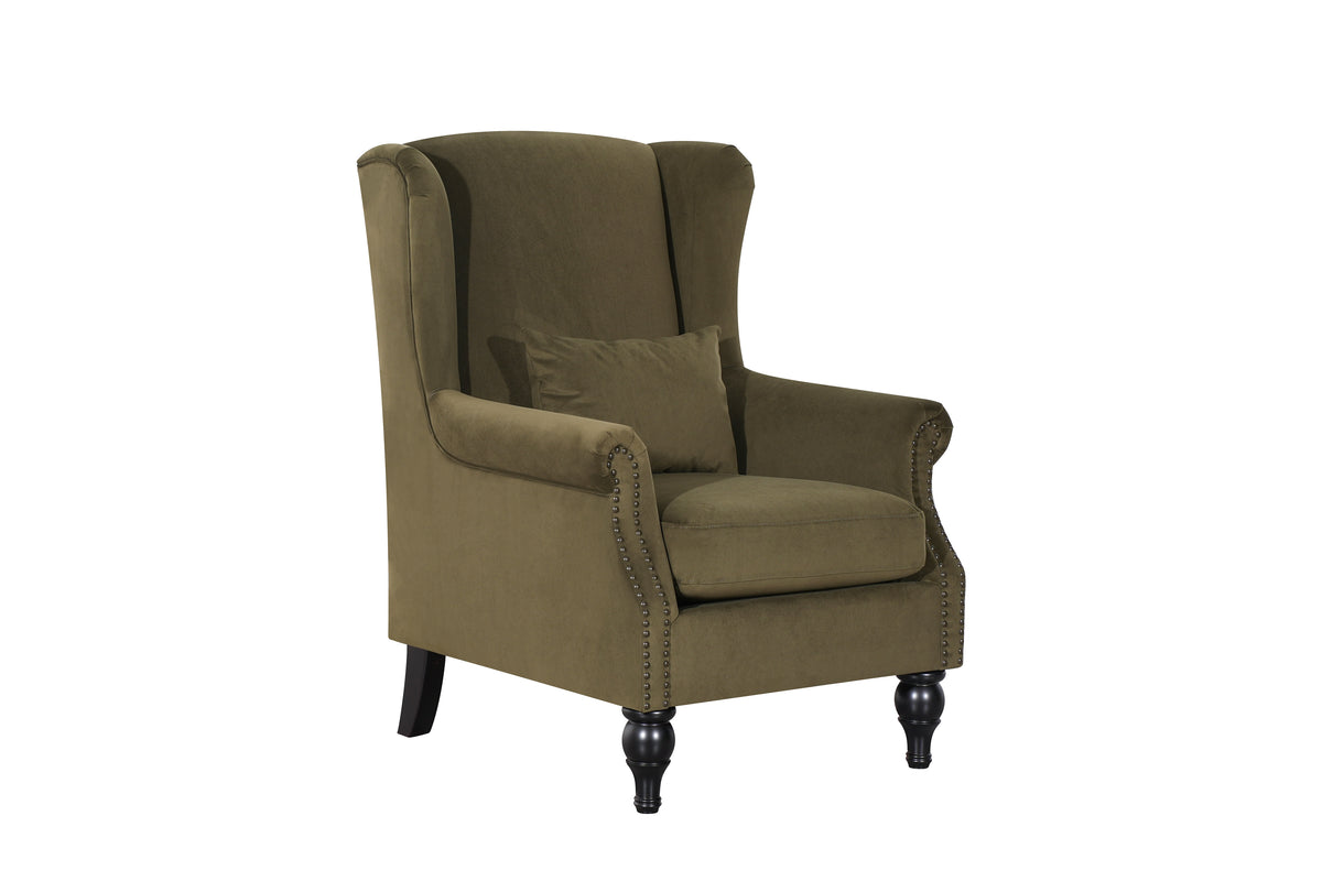 Saddle Green Accent Chair