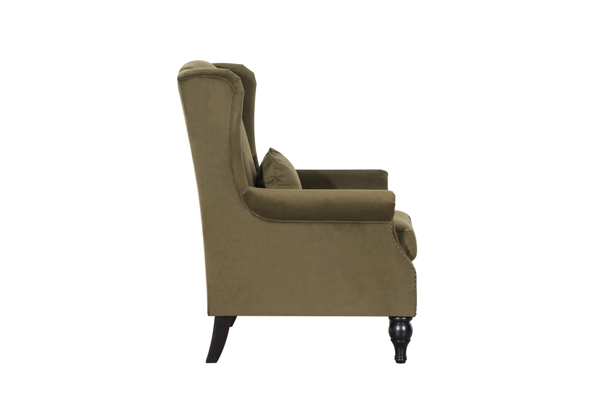 Saddle Green Accent Chair