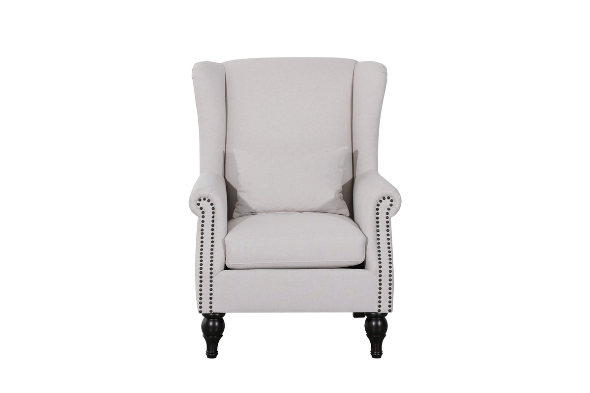 Saddle Grey Accent Chair