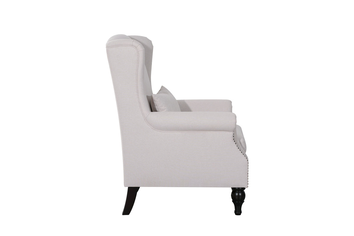 Saddle Grey Accent Chair