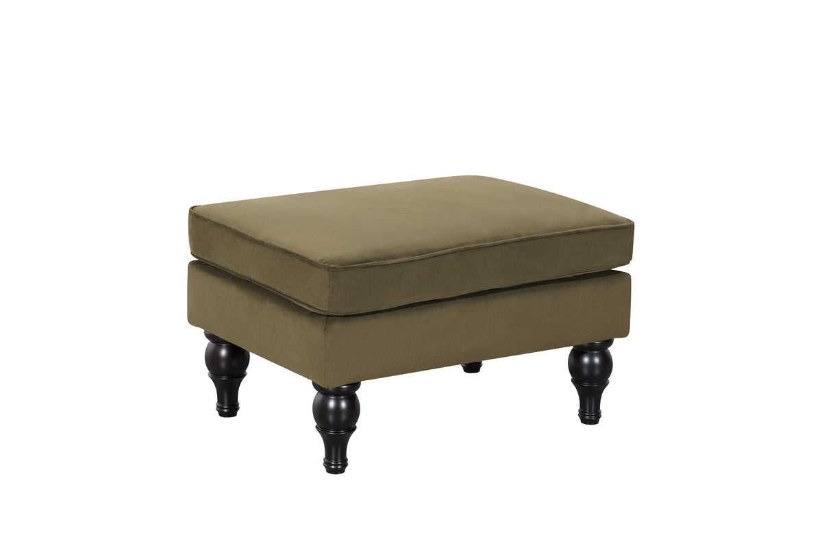 Saddle Green Ottoman