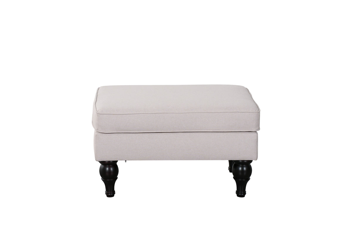 Saddle Grey Ottoman