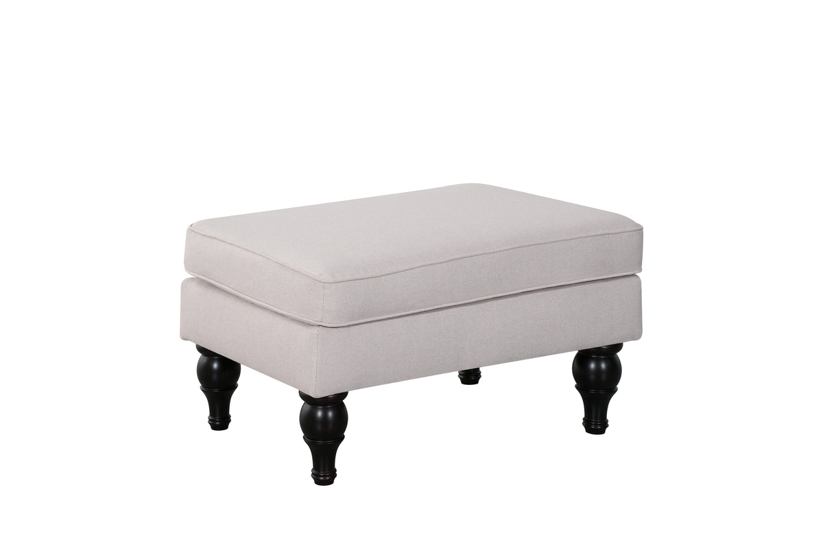 Saddle Grey Ottoman