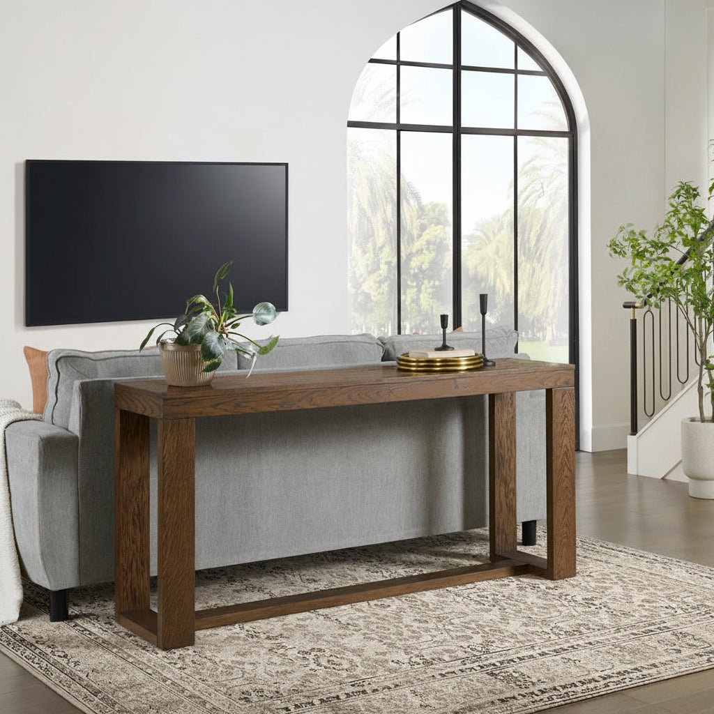 Layali Small Console - Wood Top