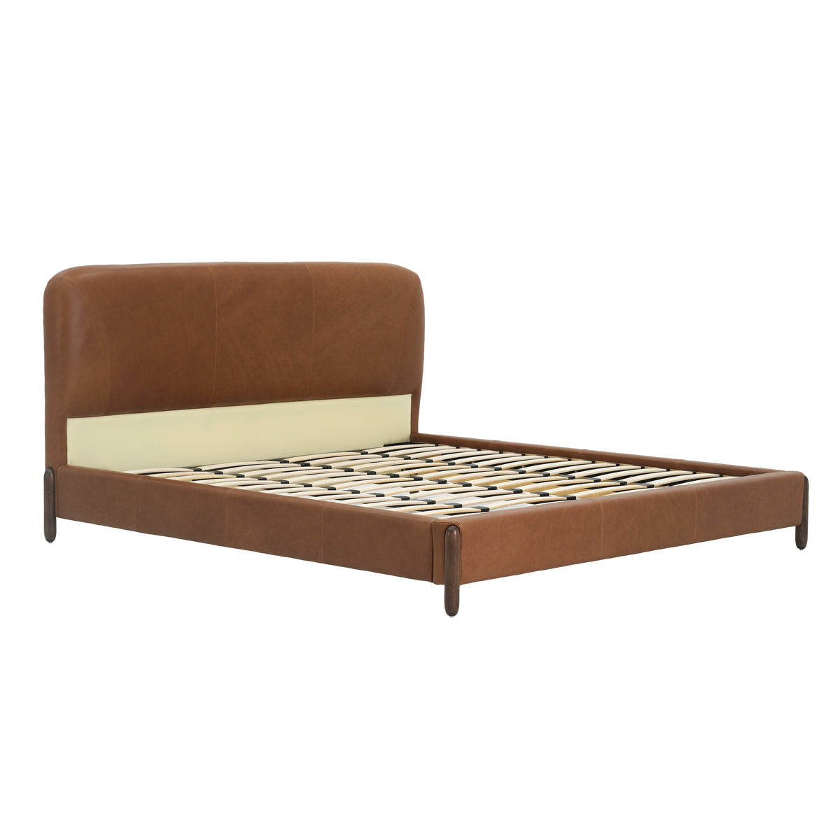 Grace Brown Leather Haven King Size Bed