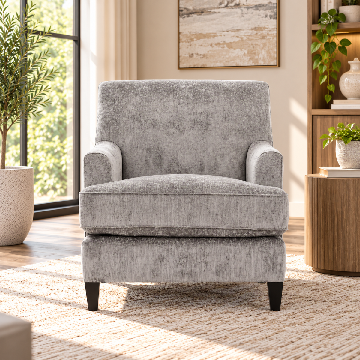 Clara Grey 1 seater Sofa