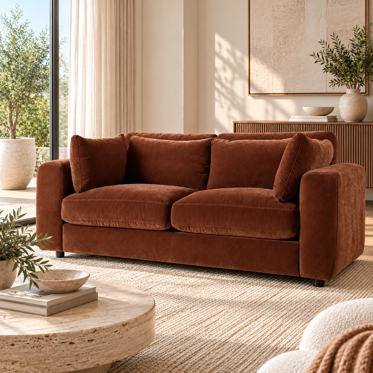 Terrona Loveseat - Maroon