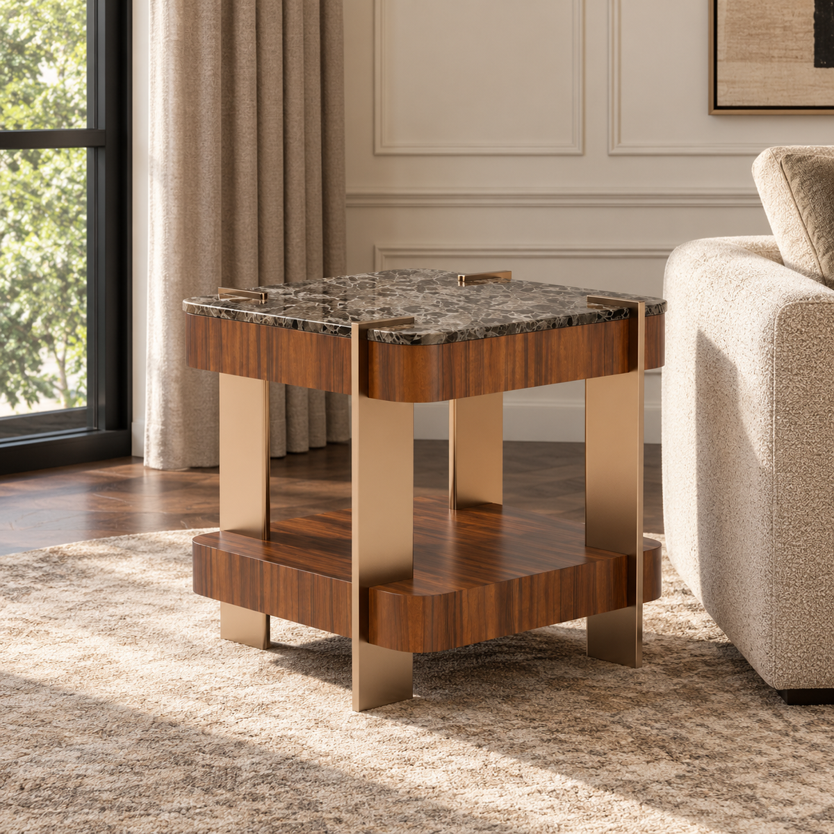 ALTURA STONE SIDE TABLE