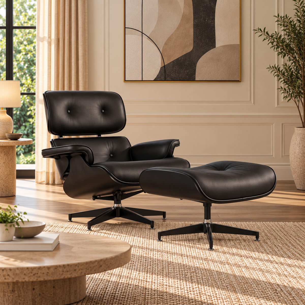 Palisander Wood Lounge Chair - Dim Gray