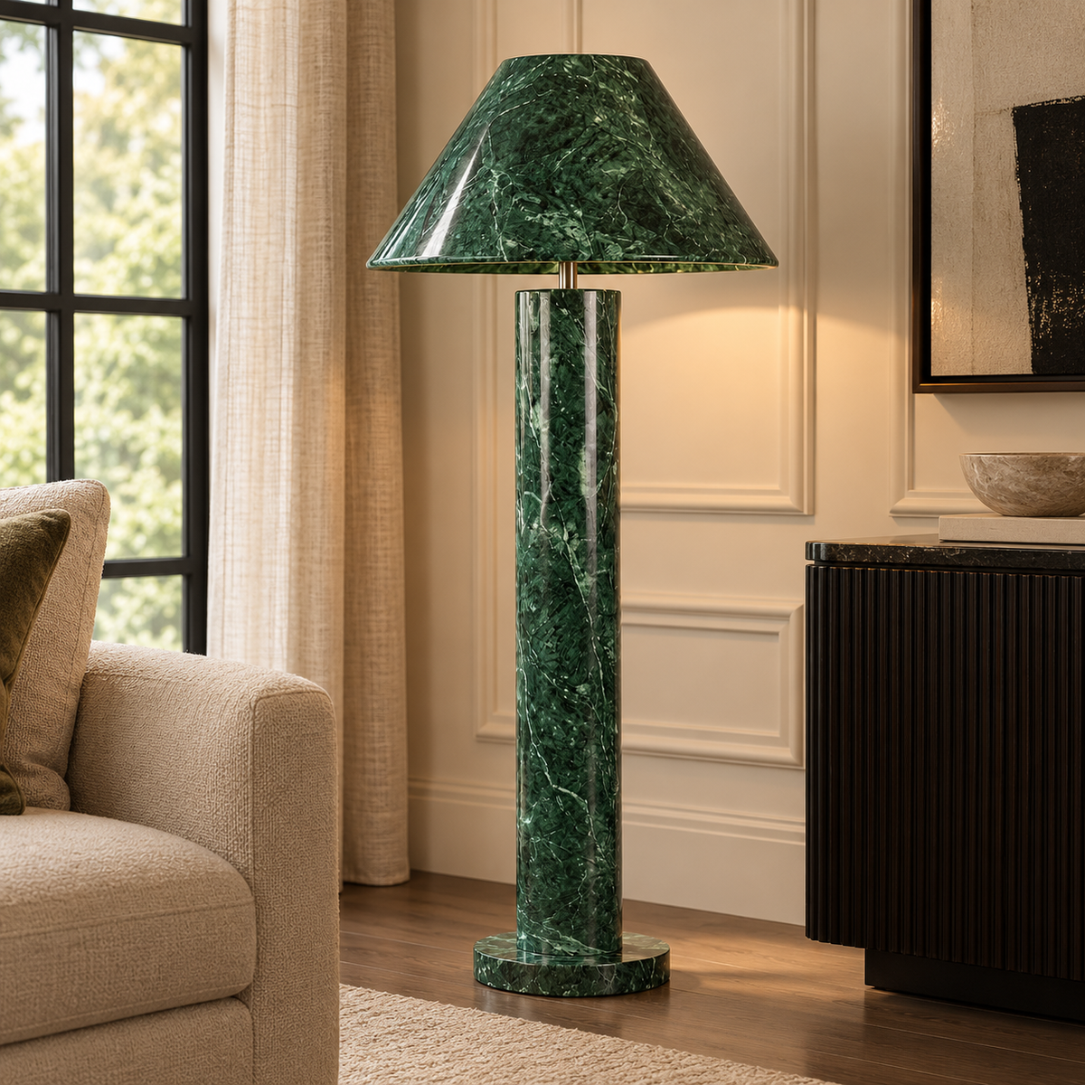 Green Marble Floor Lamp