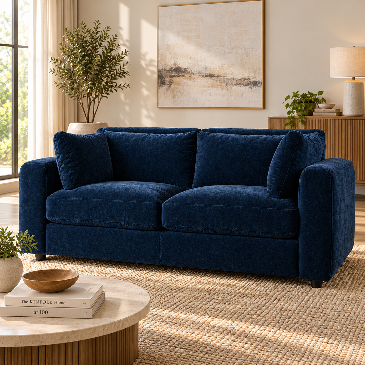 Terrona Loveseat - Navy