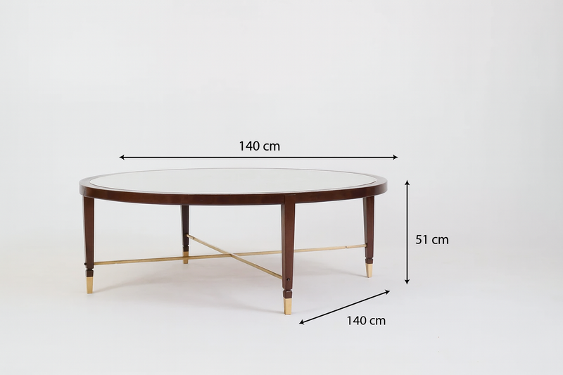 طاولة قهوة ديوان فضية دائرية