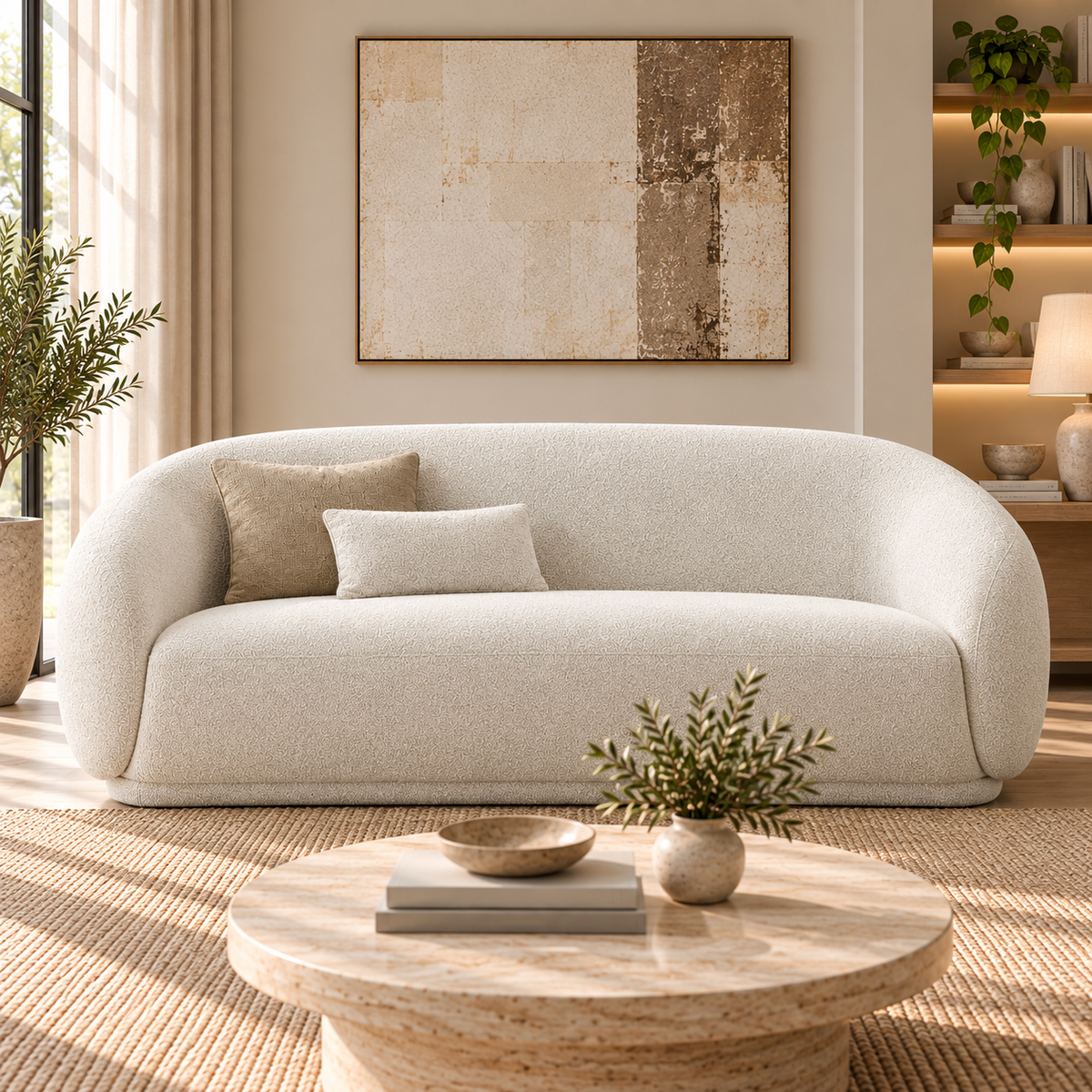 Boho Boucle 2 Seater (184cm) - Gray