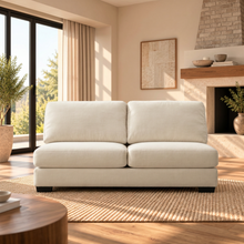 Scott Cream StainResist+ Armless Loveseat