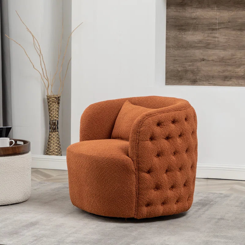 Royal | Whisper Wings Chair in Bouclé Fabric and Foam Green – 86×78×73 cm