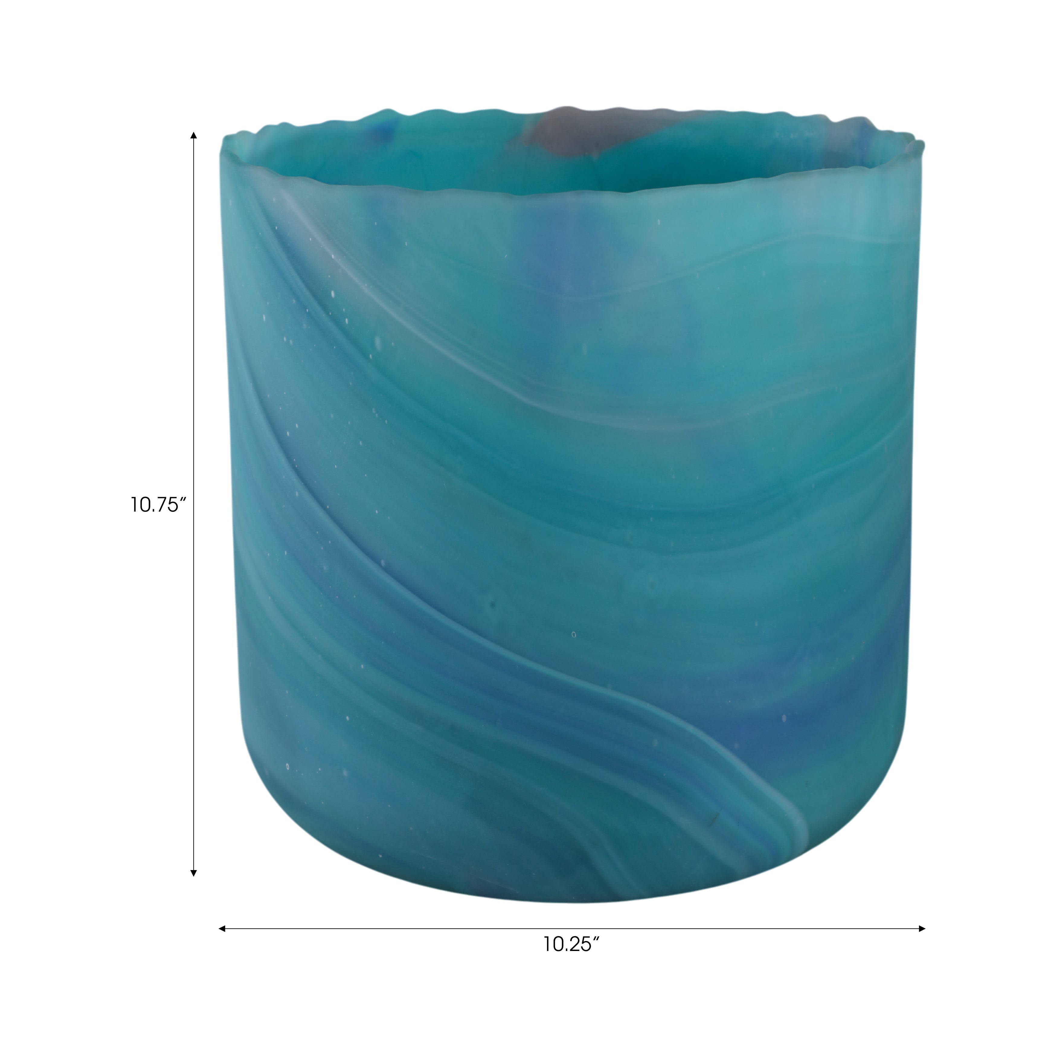 فاز زجاجي بتصميم لفة زرقاء من كنت Kent Blue Swirl Glass Vase
