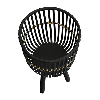 S/3 BAMBOO FOOTED PLANTERS 11/13/15, BLACK