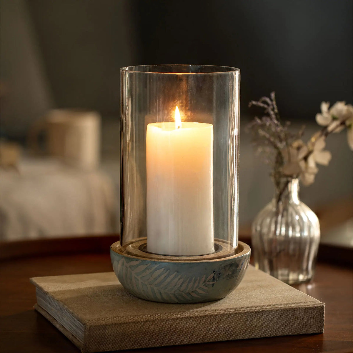 Aamay Glass Hurricane Candle Holders| Roots Furniture