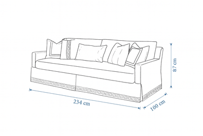 كنبة لمياء بلون البيج