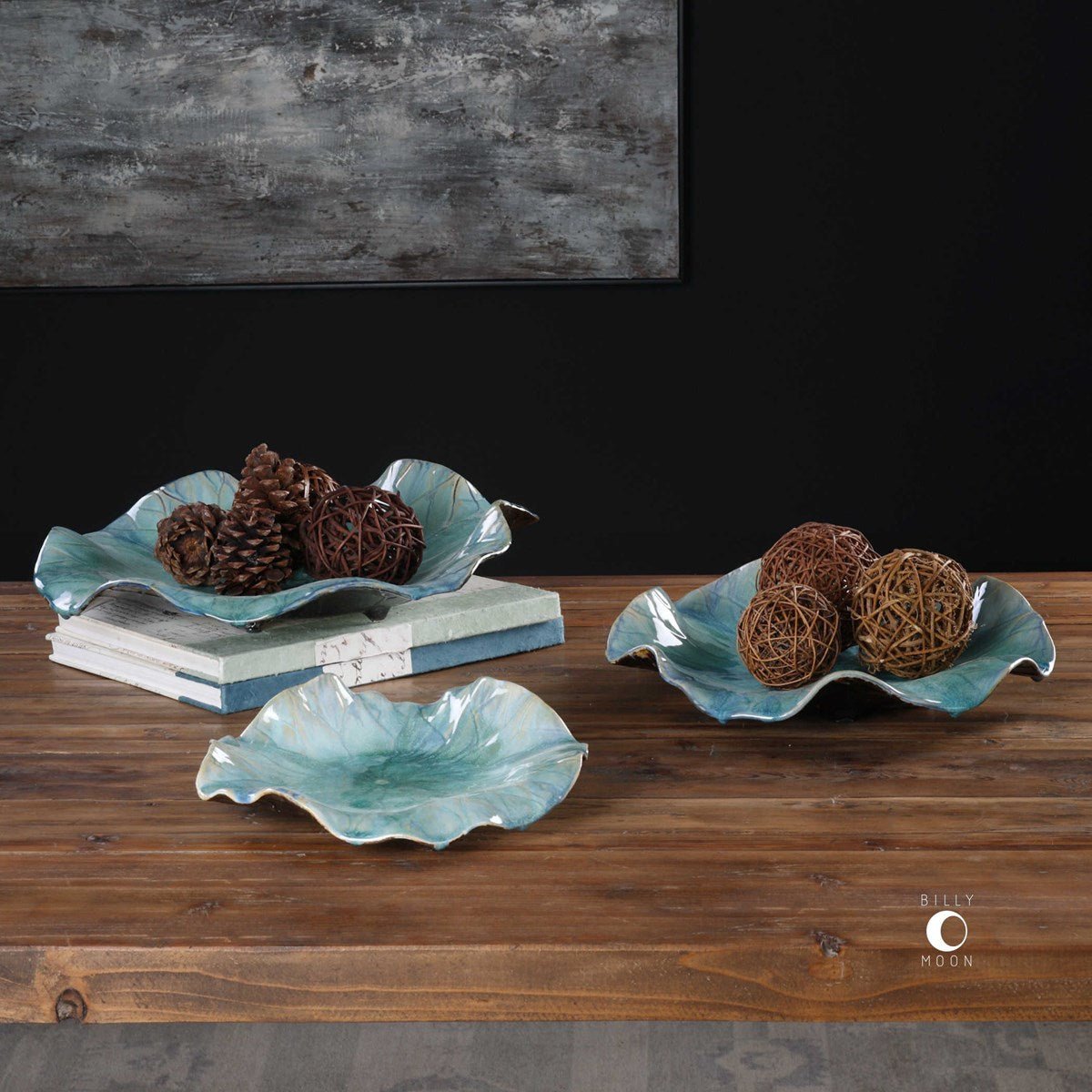 Abella Ceramic Wall Decor, S/3 Wall Decors| Uttermost