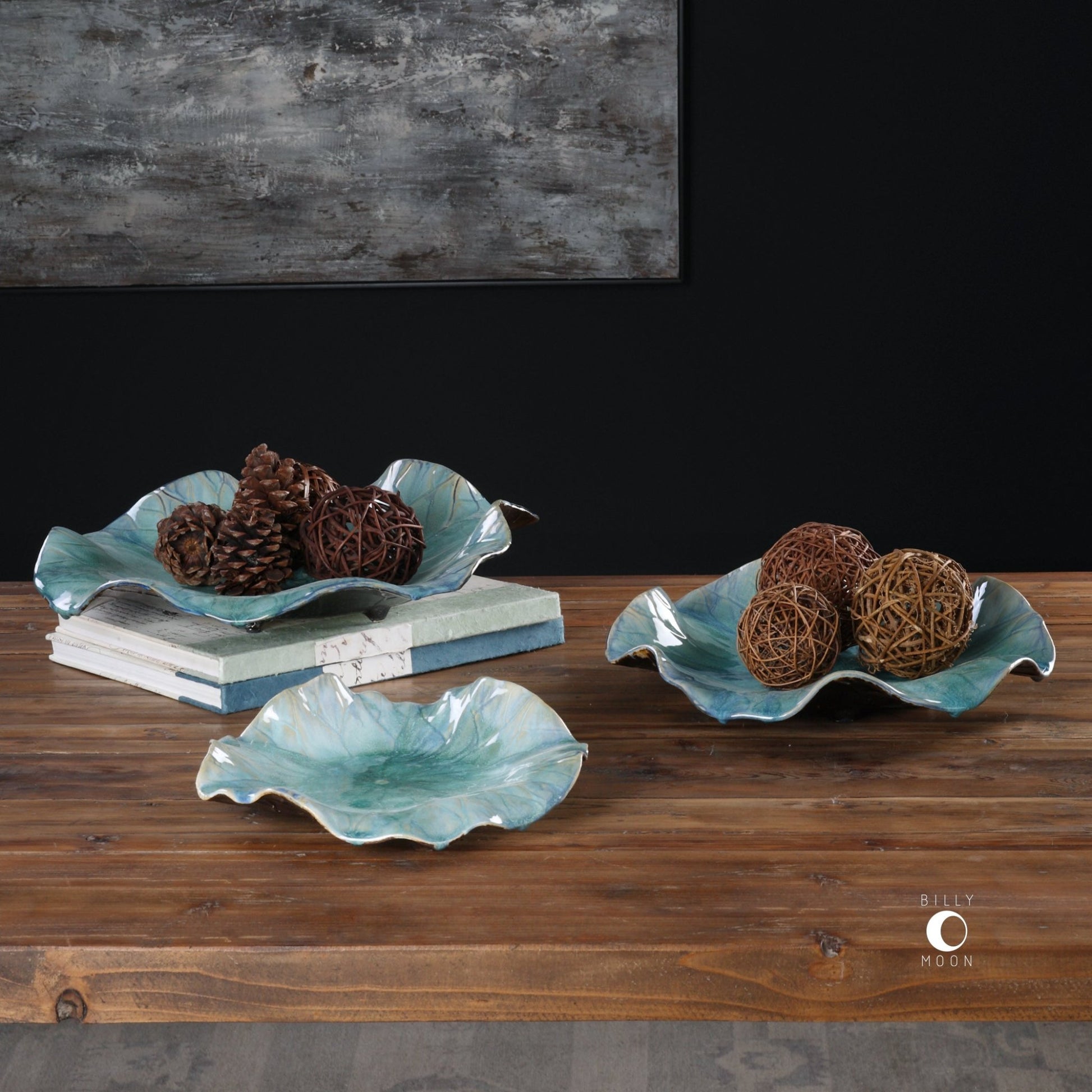 Abella Ceramic Wall Decor, S/3 Wall Decors| Uttermost