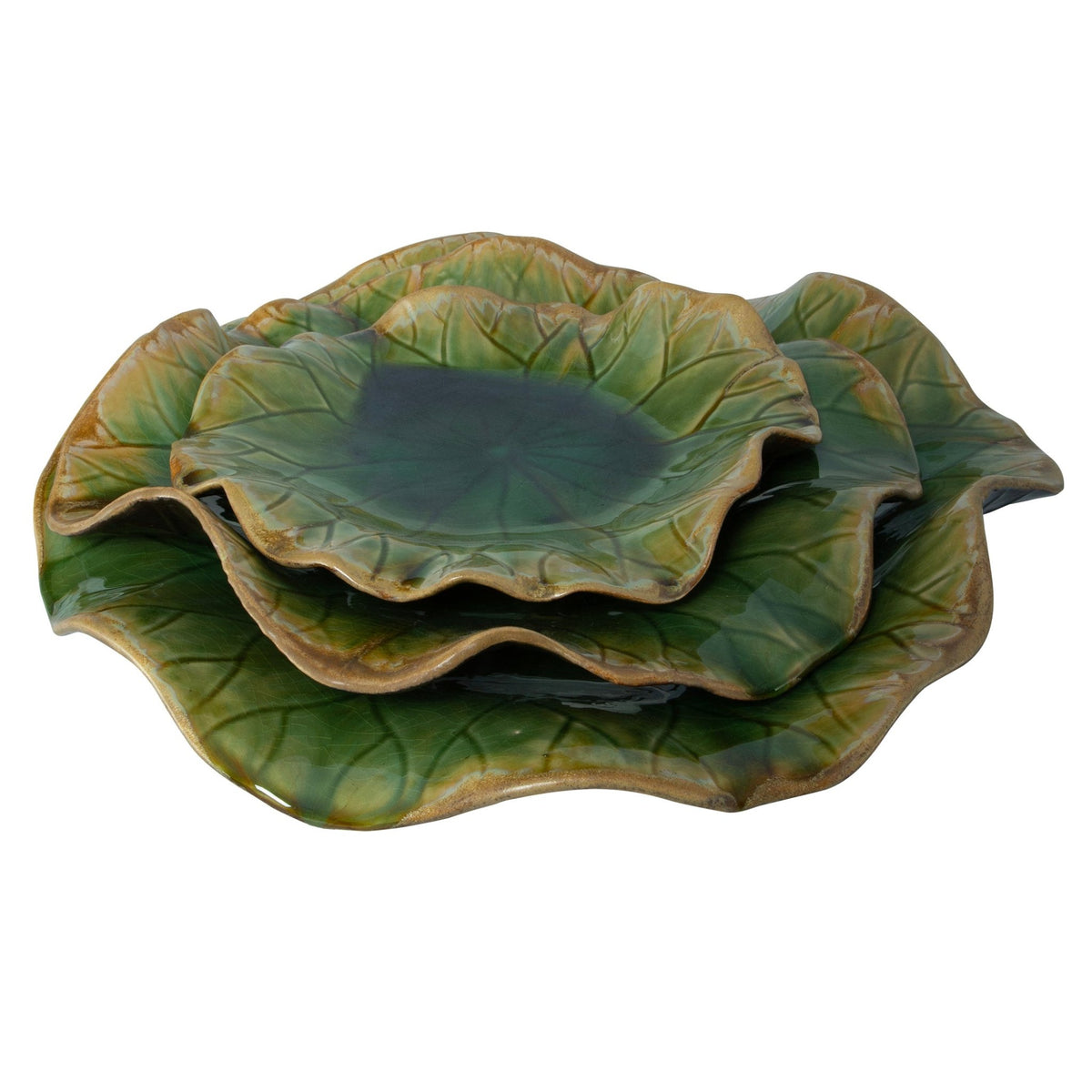 Abella Green Ceramic Wall Decor, S/3 Wall Decors| Uttermost